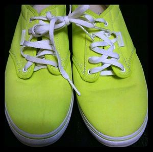 Women's neon yellow VANS